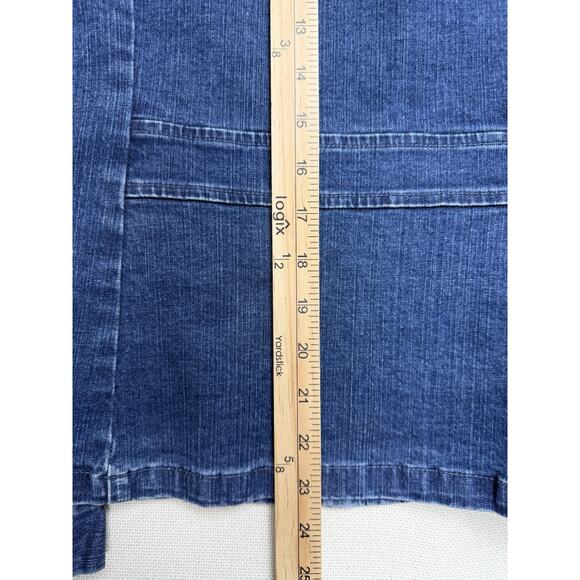 Talbots Women's Stretch Denim Jacket Full Zip Blue Sz 10 Fitted Pockets - Picture 16 of 16